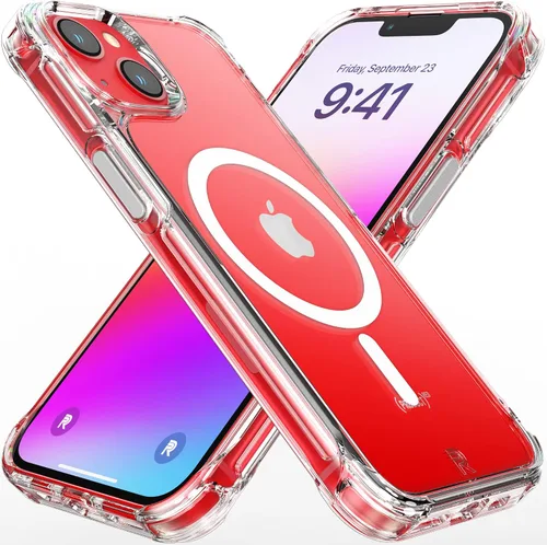 Vista 24 de REBEL Funda transparente para iPhone 13 [Crystal Series Gen-3] compatible con MagSafe, no se amarillea, antiarañazos, protección a prueba de golpes