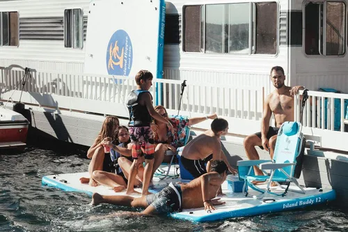 Vista 5 de Island Hopper Island Buddy - Muelle inflable para plataforma de agua