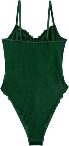 Vista 5 de Lilosy Sexy corsé tops de una pieza mujer salir body Verde militar