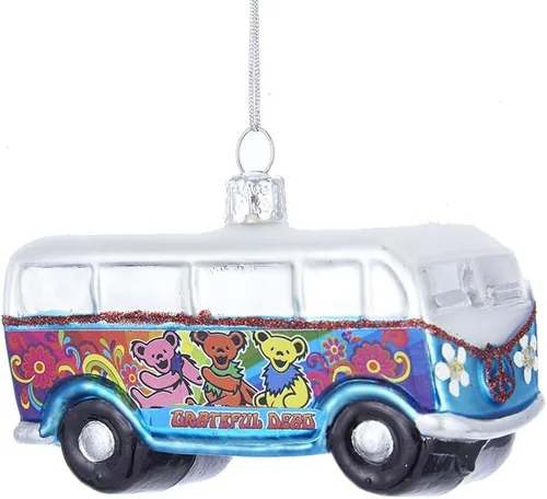 Vista 2 de Kurt Adler - Adorno de cristal de Grateful Dead, 4 pulgadas