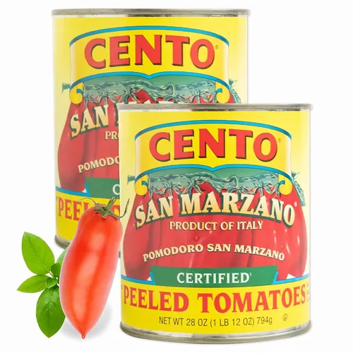 Vista 10 de Cento Tomates de ciruela entera pelada certificada San Marzano, 28 onzas, paquete de 6, 168 onzas