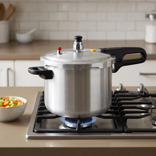Vista 6 de Olla a presión, adecuada para cocinar frijoles, carnes, verduras, sopas y más, golosinas de cocina, conveniente y práctico