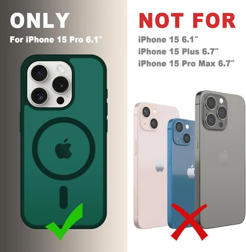 Vista 1664 de Funda para Google Pixel 10 Pro XL, cubierta magnética mate, color negro Fit for MagSafe, Screen Protector included, Shockproof Military Grade