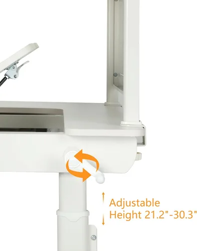 Vista 5 de FCD Escritorio y silla para niños, juego de escritorio y silla de estudio ergonómico, multifuncional, ajustable, mesa de dibujo y estación