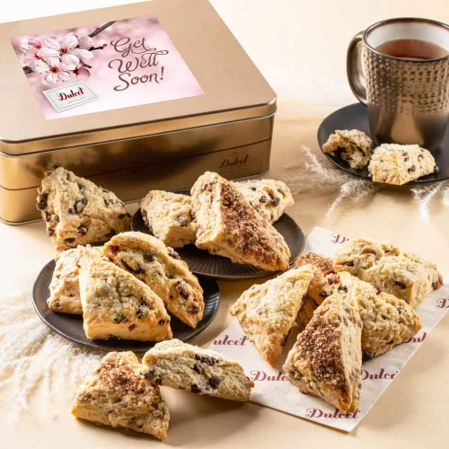 Vista 16 de Dulcet Gift Baskets Artesano Scone - Lata de regalo para el día del padre, pasteles gourmet para papá, abuelo, novio o compañero de trabajo.
