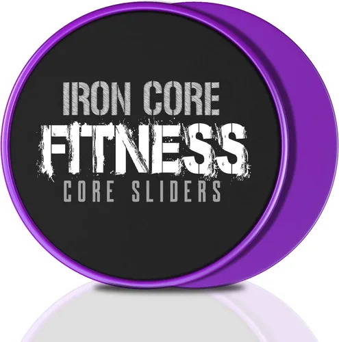 Vista 10 de Iron Core Fitness 2 discos deslizantes de doble cara, deslizadores de núcleo Ultimate Core Ab Fitness Trainer. Equipo de entrenamiento abdominal