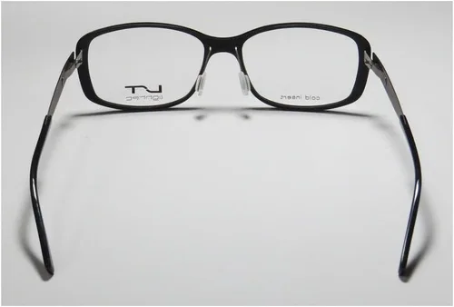 Vista 5 de Lightec 7035l - Lentes ópticos para hombre y mujer con bisagras flexibles de borde completo (53-15-135, negro/gris)