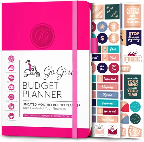 Vista 10 de GoGirl Planificador de Presupuesto – Organizador Mensual de Planificación Financiera, Libro de Presupuesto. Cuaderno de Seguimiento de Gastos, Negro