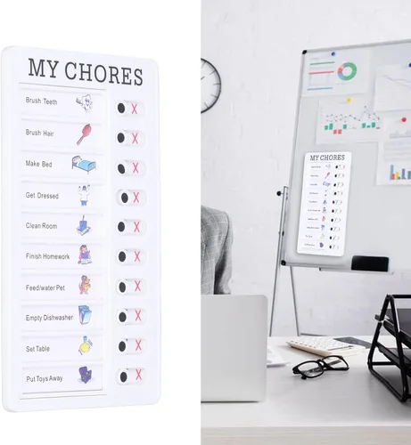 Vista 3 de Tabla de tareas, tablero de mensajes de notas desmontable portátil para lista de tareas para niños, adolescentes y adultos, 7.9 x 4.7 pulgadas