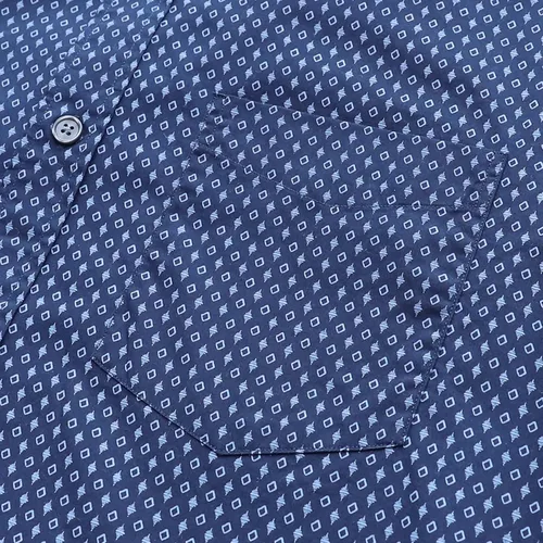 Vista 3 de Dubinik - Camisas de manga corta para hombres, material 100% de algodón, diseños a cuadros, estilo informal, con botones y bolsillo