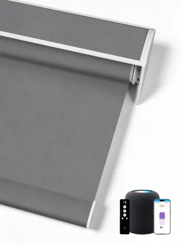 Vista 10 de SmartWings Persianas Enrollables Inteligentes Motorizadas con Filtro de Luz, Persianas Eléctricas con Control Remoto para Ventanas Compatibles