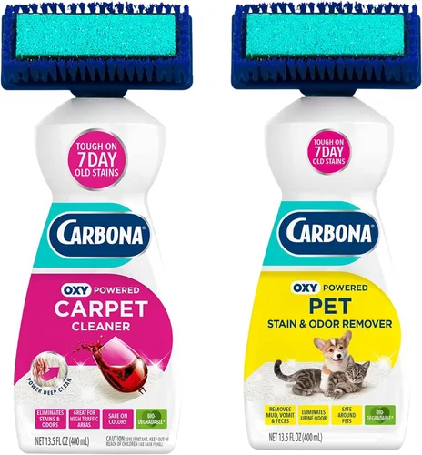 Vista 10 de Carbona Oxy-Powered - Removedor de manchas y olores de mascotas Limpiador de alfombras para mascotas 13.5 onzas