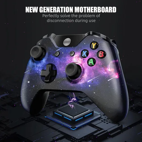 Vista 6 de FYSIKA Wireless Custom Controller Compatible with Xbox Series XS & One and PC Windows 10+ Special Edition (Deep cosmos)