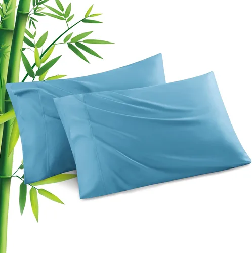 Vista 12 de Fundas de Almohada Tamaño Estándar Paquete de 2, Fundas de Almohada de Viscosa Refrescante con Cierre de Sobre, Fundas de Almohada Frescas