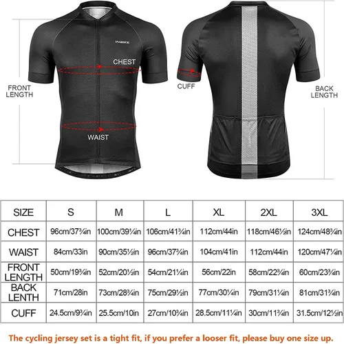 Vista 6 de INBIKE Ciclismo Jersey hombres transpirable bicicleta camisa de secado rápido reflexivo bicicleta ropa para ciclismo de carretera equitación