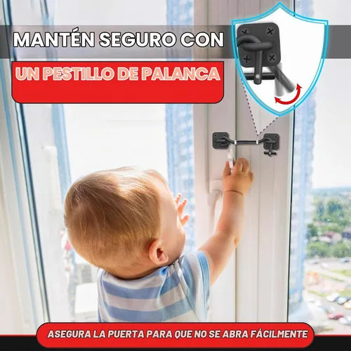 Vista 3 de Gancho de cabina de privacidad ajustable de 6 a 10 pulgadas, pestillo de puerta de granero