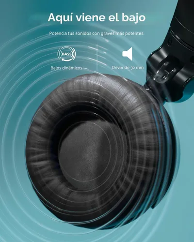 Vista 2 de Auriculares inalámbricos PHILIPS H3209, auriculares Bluetooth de diadema, graves dinámicos, firma de sonido, llamada clara, vida de batería de 25H