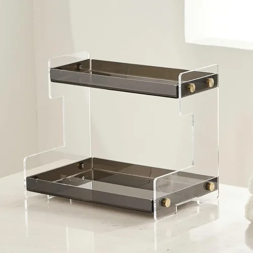Vista 5 de FFK Organizador de Encimera de Baño, Organizador de Encimera de Baño de 2 Niveles, Estante de Especias de Cocina Organizador de Cosméticos, Estante