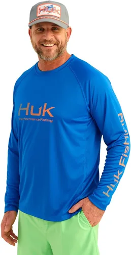 Vista 5 de HUK Camiseta de pesca de manga larga ventilada Pursuit para hombre (+30 UPF)