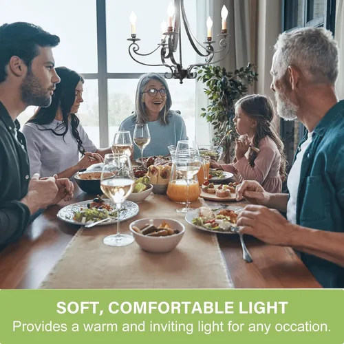 Vista 2 de Sigalux Bombillas LED E12 para candelabro, regulables, tipo B de candelabro, certificación UL