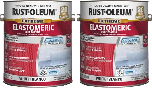 Vista 5 de Rust-Oleum 710 Elastomeric Roof Coating, 5 Gallon, White