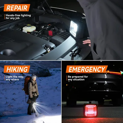 Vista 6 de AlpsWolf - Linterna recargable, linterna LED de foco de 10000 capacidad, 1200 lm, 20 h, ultra larga, en espera, 3+4 modos de luces, linterna