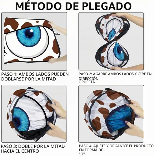 Vista 6 de Parasol para parabrisas delantero para sedanes, parasol de automóvil para parabrisas delantero divertido (patrón de vaca marrón, 59 x 27.5 pulgadas)