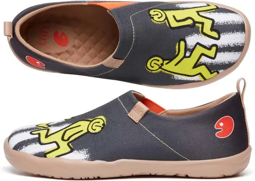 Vista 3 de UIN Mocasines casuales para mujer, de viaje, pintados, para caminar, ligeros, cómodos, de lona, tenis de moda Abbey Road