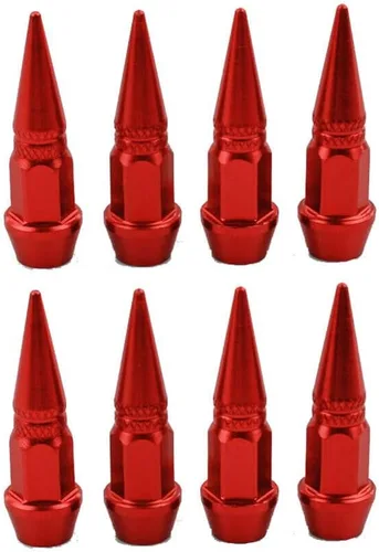 Vista 2 de TEAMWILL Tapones para válvula de neumático de coche, 8 unidades, con forma de pico (negro)