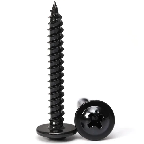 Vista 14 de Tornillos de madera negra, #8-32 Kit surtido de tornillos de 155 piezas Phillips modificada cabeza de armadura de madera tornillos de metal rápido
