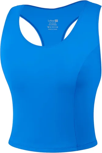 Vista 8 de Camiseta corta con cuello halter para mujer, camiseta sin mangas para gimnasio, yoga, entrenamiento, atlética, linda, ropa de moda, sexy, casual