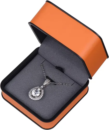 Vista 2 de Collares para mujer de plata 925 con colgante de circonita, regalos de cumpleaños para su madre y esposa