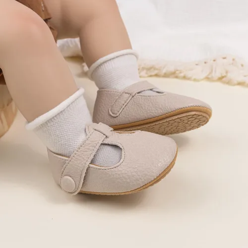 Vista 3 de Miamooi Zapatos de vestir de boda para bebés y niñas, zapatos de ballet con lazo de princesa Mary Jane, zapatos planos para primeros pasos, zapatos