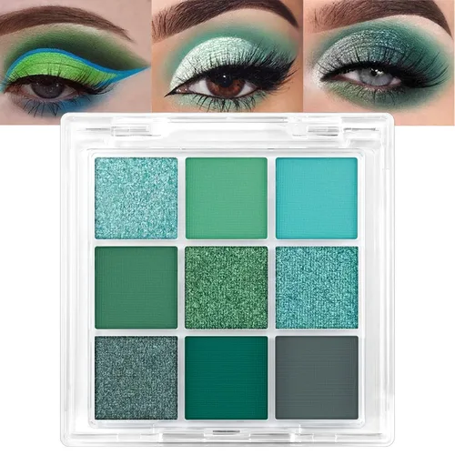 Vista 37 de Erinde Paleta de maquillaje de sombra de ojos de 9 colores con purpurina y lavanda brillante y mate, violeta, malva, púrpura oscura, plateado