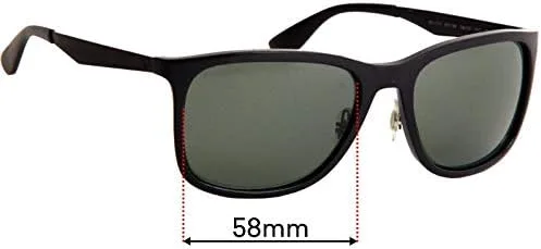 Vista 3 de Sunglass Fix Ray Ban RB4313 - Lentes de repuesto compatibles con marcos Ray Ban RB4313 de 2283in