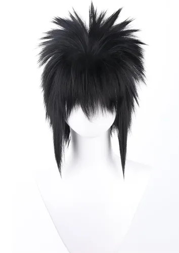 Vista 5 de COSPLAZA Peluca de cosplay de niña larga y recta azul profundo de pelo completo de anime