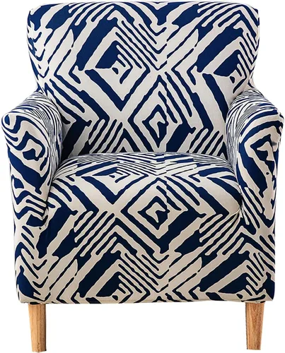 Vista 12 de CRFATOP - Funda elástica para sillón de mediados de siglo moderno de 1 pieza, fundas de silla de acento de jacquard con brazos, fundas de silla