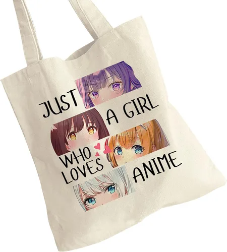Vista 7 de LANBAIHE Just A GL Who Loves Anime Sketching Regalos de Cumpleaños, Bolsa de mano reutilizable (2LTBG06)