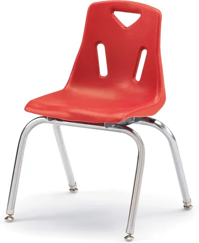 Vista 25 de Berries silla apilable con patas cromadas