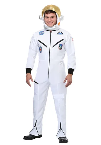 Vista 2 de Disfraz mameluco de astronauta blanco para adulto Multicolor