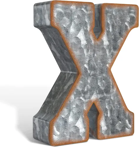 Vista 34 de CraftyCrocodile Números de metal galvanizado de 7" para decoración de pared - Número 3D 0 para colgar y de pie libre - Números de mesa rústicos