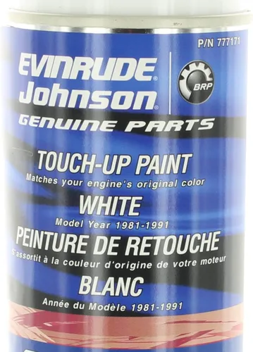 Vista 4 de Johnson Evinrude OMC 0777171 - Pintura en aerosol acrílica blanca OEM de 12 onzas
