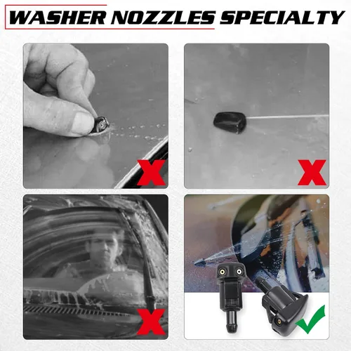 Vista 4 de OTUAYAUTO Boquillas para limpiaparabrisas delantero – Repuesto para Toyota Corolla 99-08, Toyota Camry 97-01, Toyota Tacoma 05-10, Toyota Echo 00-05