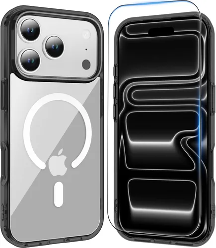 Vista 58 de Funda transparente para iPhone 11 con protector de pantalla, compatible con Magsafe, antiamarilleo, protección de grado militar, a prueba de golpes