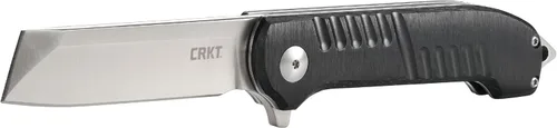 Vista 4 de CRKT Razel GT - Navaja plegable asistida con bloqueo de forro: hoja de borde plano de acero inoxidable, mango de aluminio, clip para bolsillo, 4031