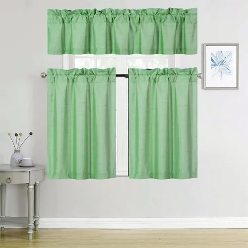 Vista 8 de Versátil juego de 3 piezas con bolsillo para barra, panel de ventana pequeña, con forro de espuma, cortina opaca (K3) (negro)