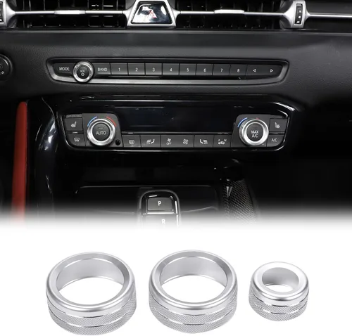 Vista 9 de Daeiclru Cubierta de perilla de volumen y aire acondicionado compatible con Toyota Supra GR A90 A91 MK5 2018-2022, cubierta de botón de volumen