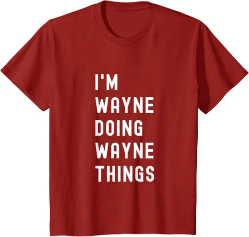 Vista 68 de Camiseta I'm Wayne Doing Wayne Things, Negro