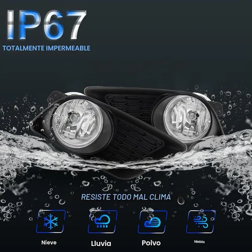 Vista 6 de Conjunto de luces antiniebla para Dodge Charger 2011 2012 2013 2014 Kit de lámparas de repuesto con bombillas halógenas H8 12V 35W lente transparente