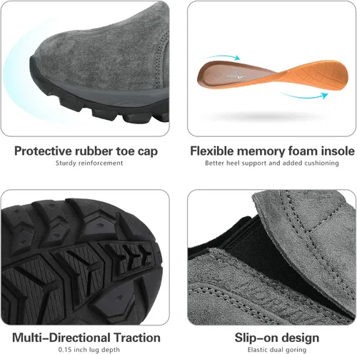 Vista 2 de NORTIV 8 Mocasines sin cordones para caminar para hombre
